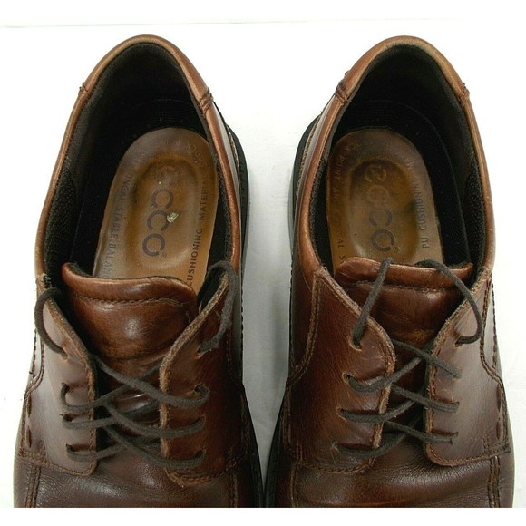 ECCO Mens Brown Leather Oxfords Lace Up Dress Shoes Size EU 44 US 10-10.5 A0320 main image 5